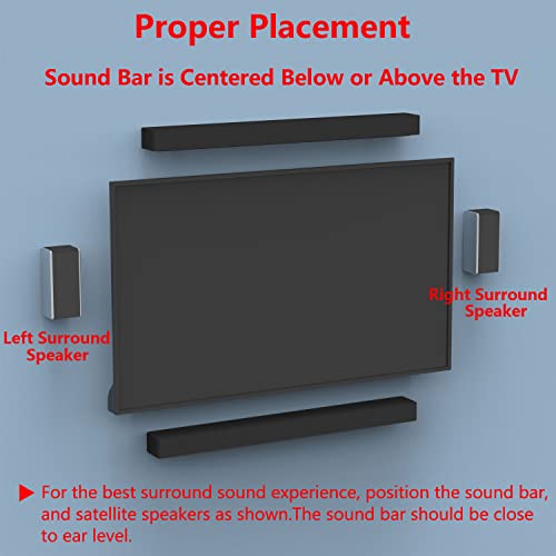 Satellite Speaker Mount, Compatible with Vizio, Sony, Klipsch, Panasonic, Samsung, and More, Fits Up to 9lbs, Black Powdercoated Steel, 15 Minute Install