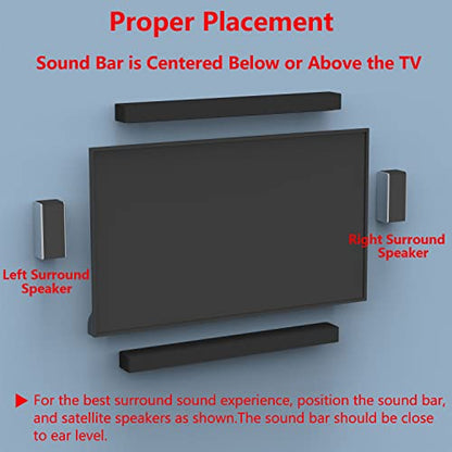 Satellite Speaker Mount, Compatible with Vizio, Sony, Klipsch, Panasonic, Samsung, and More, Fits Up to 9lbs, Black Powdercoated Steel, 15 Minute Install