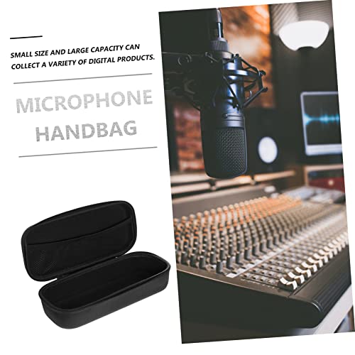 Toddmomy Portable Microphone Case Drop Resistant Storage Bag for Wired and Mics Small Large Capacity Padded Organizer for Digital Devices Mic Storage Pouch for Travel and Home Use