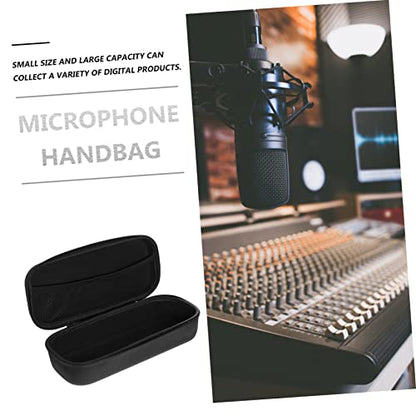 Toddmomy Portable Microphone Case Drop Resistant Storage Bag for Wired and Mics Small Large Capacity Padded Organizer for Digital Devices Mic Storage Pouch for Travel and Home Use