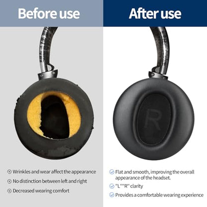 Headphones Replacement Ear Pads for Wyze Noise Cancelling Over Ear Headphones Ear Cushions Cover Repair Part (Black) - color: Black