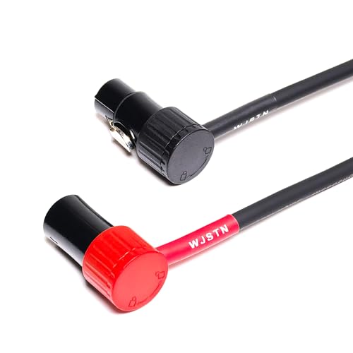WJSTN 3-Pin Female Right Angle XLR to 3-Pin Male Right Angle XLR Cable 100° Adjustable, Professional Audio Balanced Interconnect for Microphones, Mixers, Speakers -, 2-Pack (1Feet) - size: 1Feet