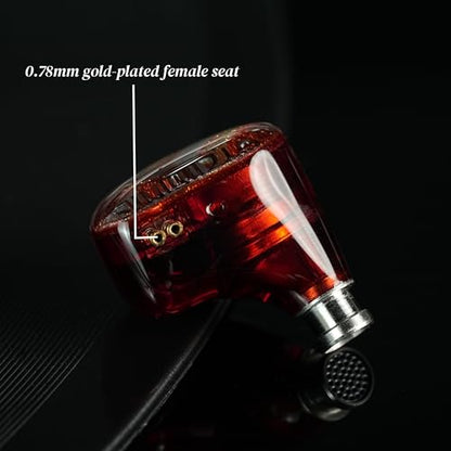 IEM in-Ear Monitor with 10mm Single Dynamic Driver, Wired Gaming Headset with Microphone, Ideal for Musicians, Recording Studios & Sports (3.5mm with Microphone)