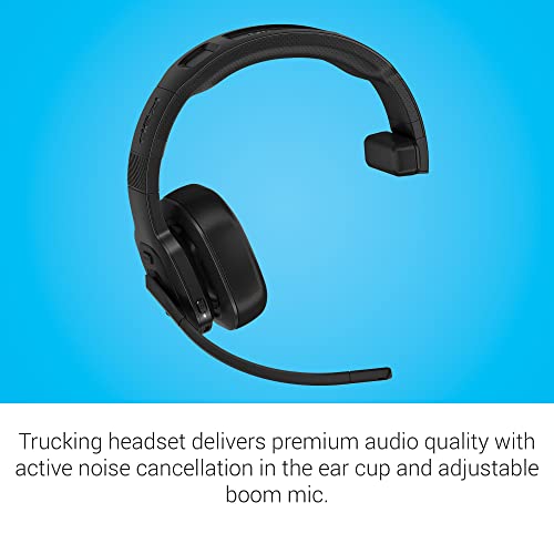 Garmin dezl Headset 100, Single-Ear Premium Trucking Headset, Active Noise Cancellation, Superior Battery Life and Memory Foam Ear Pads,Black (Renewed)