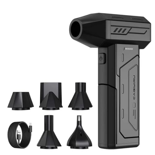Compressed Air Duster,130000RPM Super Power Cordless Air Duster,Rechargeable Brushless Blower,3 Gear Adjustable Blower with LED Light,Dust Remover for Computer/House/Outdoor/Car