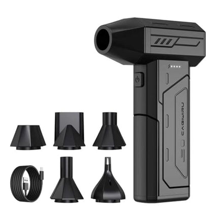 Compressed Air Duster,130000RPM Super Power Cordless Air Duster,Rechargeable Brushless Blower,3 Gear Adjustable Blower with LED Light,Dust Remover for Computer/House/Outdoor/Car