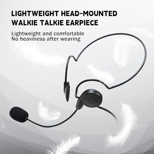 Walkie Talkie Behind-the-Head Headset Over Ear Earpiece Boom Mic Microphone 2 Pin Radio Ear Piece K1 Type Ptt Earphone Headphone for Baofeng Retevis Kenwood rt22 uv-5r h777 888s uv5r rt21 tk-3230