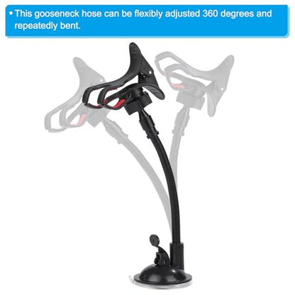 PATIKIL 12" Gooseneck, 2 Pcs 1/4"-20 Female to Male Thread Metal Universal Hose Flexible Arm Gooseneck Tube Extension Holder for Action Camera, Phone, Microphone, Black - size: 12 Inch