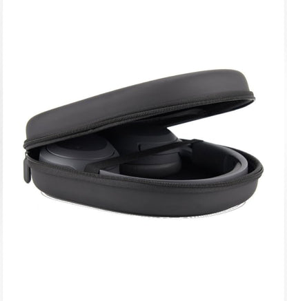 Hard Shell Headphone Carrying Case, Black | EVA Hard Shell, Zipper Closure, Portable Travel Case, Fits Over-Ear Headphones