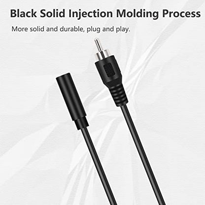 2 Pack 3.5mm 1/8" TS Mono Female to RCA Male Plug Jack Adapter Connector Converter Cable Cord for Speaker Subwoofer Audio Video Receiver