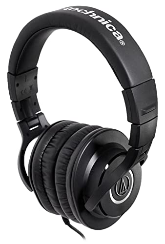 Audio-Technica ATH-M40x Closed-Back Dynamic Studio Monitor Headphones ATHM40x Bundle with Rockville RockShield 1 Studio Microphone Isolation Shield w/Sound Dampening Foam