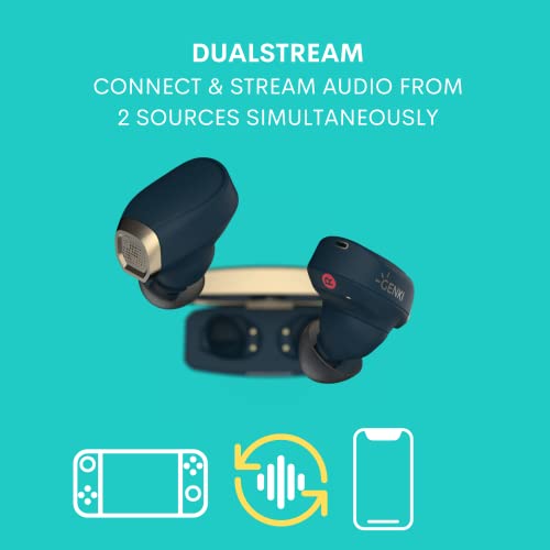 Human Things Genki Waveform - Kuro Black Low Latency Bluetooth 5.3 aptX Adaptive 50ms Noise Cancellation Wireless Gaming Earbuds…