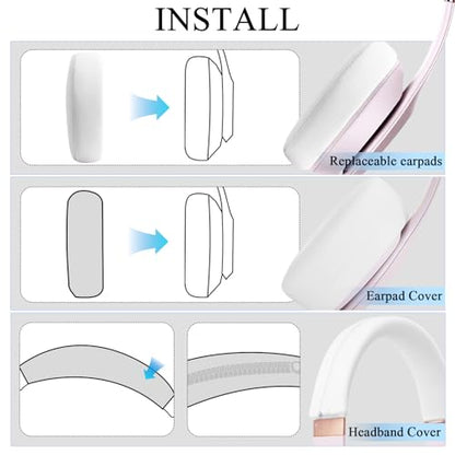 Adhiper Solo3 Ear Pads & Ear Covers & Headband Cover for Beats Solo 3 & Solo 2 Wireless Headphones, Protein Leather Solo3 Earpad Replacement Accessories Silicone Sweat Covers - White - color: White