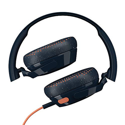 Skullcandy Riff On-Ear Wired Headphones with 3.5mm AUX Plug - Blue/Sunset | Travel Ready with 3.5mm Wired Connection, Built-In Microphone, Foldable Lightweight Comfortable Design, Durable Headband - color: Blue/Sunset, size: One Size, style: Riff