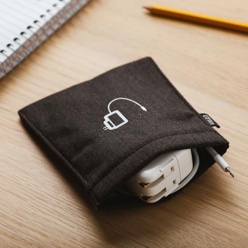 UT Wire Pocket Snap & Store Mobile Charger Case Pouch, Slate Blue - color: Slate Blue, size: Charger Case