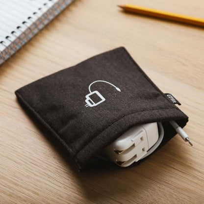 UT Wire Pocket Snap & Store Mobile Charger Case Pouch, Slate Blue - color: Slate Blue, size: Charger Case