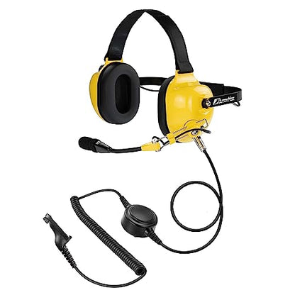 Arrowmax AHDH0032-YW-M9 Noise Cancelling Headset Compatible with Motorola APX6000 APX7000 APX8000 XPR6350 XPR6550 XPR7550 XPR7350e XPR7550e XPR7580e APX 6000 7000 8000 XPR 6550 7550 7550e Radio - size: Yellow Color