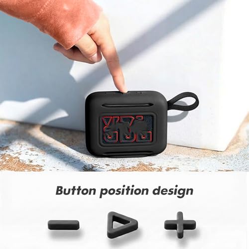 Silicone Cover for JBL Go 5 Bluetooth Speaker | Silicone Anti-Fingerprint & Sweatproof Case, Shockproof Bumper Skin with Precise Cutouts, Portable Speaker Sleeve - color: Black