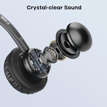 MKJ Noise Cancelling Cisco Headset with Microphone Dual Ear Wired Call Center Headphones for Office Phone Cisco CP-7821 7841 7861 8841 7942G 7931G 7940 7945G 7961 7962G 7965 7970G 7975G 8811 9951 - color: Middle Duo Headset