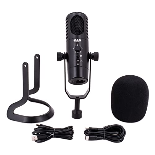 CAD Audio E90 Dynamic Front-Address Broadcast Microphone – XLR & USB-C Out