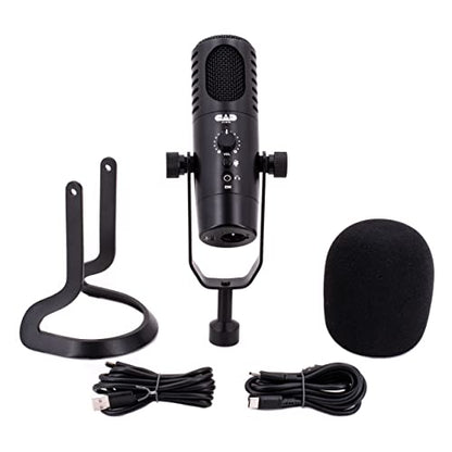 CAD Audio E90 Dynamic Front-Address Broadcast Microphone – XLR & USB-C Out