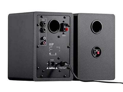 Monoprice DT-3 50-Watt Multimedia Desktop Powered Speakers Perfect Complement to any Home, Office, Gaming, or Entertainment Setup,black