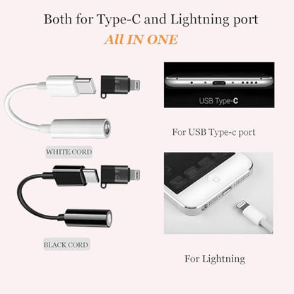 USB C to 3.5mm Female Headphone Jack Adapter for Audio
