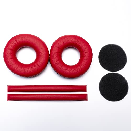 Ear Pads Headband Kit for Sennheiser HD25, HD250BT, HMD25, Red - color: Red