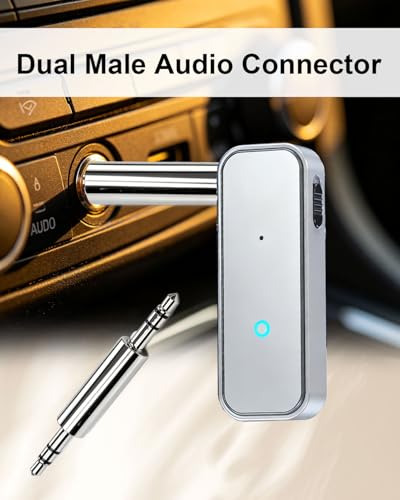 4 Pack Metal 3.5mm TRS Male to Male AUX Audio Coupler Adapter | 1/8 Inch Stereo Plug Connector for Car Aux, Bluetooth Receiver, MP3 Player, Laptop & Audio Transmitters, Silver