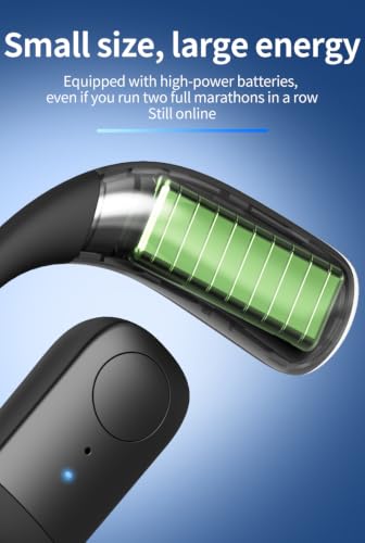 Single Bluetooth Phone Earpiece Earbud One Ear Piece Open Ear Bud Air Bone Conduction Earbuds Earless Out of Ear Headphones Bluetooth 5.4 Wireless Headsets with Microphone Earhook,88 Playtime for work