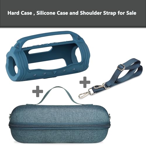 JCHPINE Silicone Cover and Carrying Case for JBL Flip 7 Portable Speaker - color: Blue