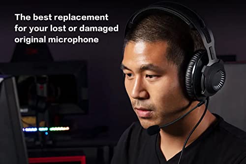 Replacement Game Mic for HyperX Cloud Revolver Headset on PS4 PS5 Xbox One PC, 3.5mm Detachable Boom Microphone