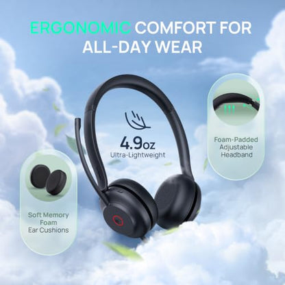 Yealink UH35 2nd Gen Wired Headset, USB-C/A,AI Noise Canceling Mic,HD Audio | Teams/Zoom Certified, Dual-ear Headphones with 2-Microphones, Play & Plug for Computer/Phone, WFH, Call Center,35mm Speakers - color: UH35 2nd USB-C/A, size: Dual-Ear (UC)
