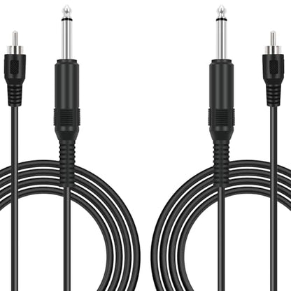 RCA to 6.35mm 1/4 inch, 2 Pack 6ft RCA Male to 6.35mm TS Mono Male Jack Adapter Audio Cable for Speaker Mixer Amplifier TV AV Receiver Guitar