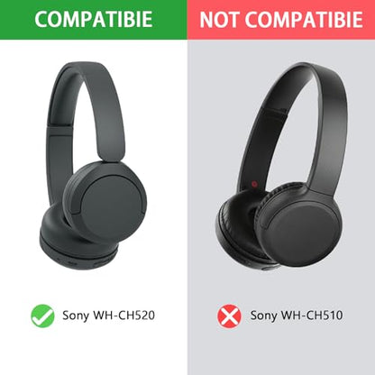 Defean Kit 2 IN1 Earpads for Sony WH-CH520 Wireless Headphones-Black | Replacement Cushions Kit 2 IN1 Ear Pads + Headband,Replacement Headstrap Pad & Earpads Repair Part - color: Black