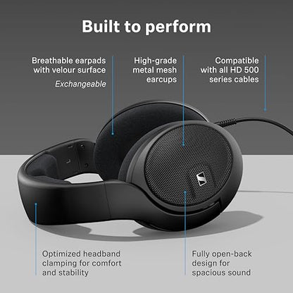 Sennheiser HD 560S Open-Back Over-Ear Wired Headphones, Black