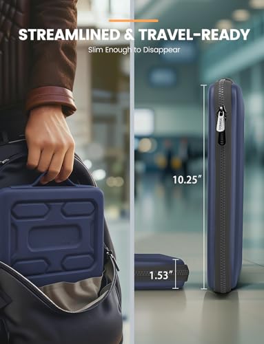 DOMISO 13.3 inch Laptop Sleeve with Handle Shockproof Computer Bag Waterproof EVA Protective Carrying Case for 13-13.3 inch Notebooks/13 MacBook Air/MacBook Pro Retina/Dell XPS 13/HP,Dark Blue - color: Dark Blue, size: 13.3 inch