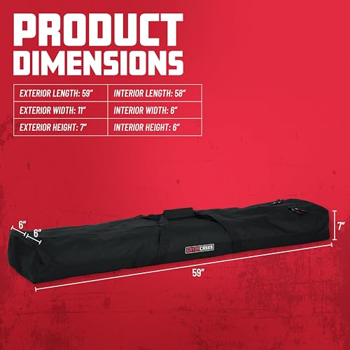 Gator Cases Speaker Stand Carry Bag with Dual Compartment and 58" Interior, Holds (2) Stands (GPA-SPKSTDBG-58DLX) - size: 58" Long - Dual Compartment