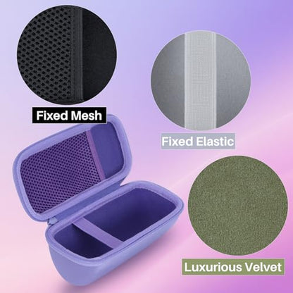 Lebakort Storage Case Compatible with JBL Grip Ambient Light Portable Speaker (Black Case) | Hard shell, shockproof protection, compact speaker protection case, durable handle, easy to carry - color: Black Case