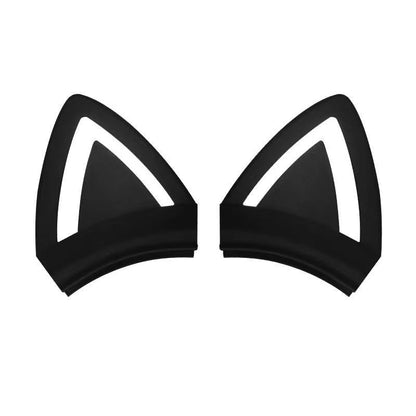 2 Pair Gaming Headsets Cat Ears Clip Universal Silicone Over-Ear Gaming Headphones Kitty Ears Headband Attachment for Kids Headphones Studio Monitor Wired On-Ear Headphone Wired Headset