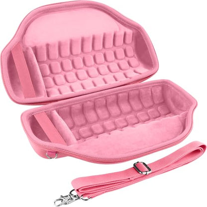co2CREA Case for JBL Charge 6 Portable Bluetooth Speaker, Pink | High-Density Foam Padding, Reinforced Handle, Detachable Shoulder Strap, Compact Lightweight Design, Dust Protection - color: Pink Case
