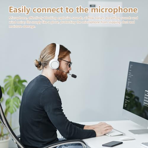 New 6-Pack Foam Windscreen Compatible with HyperX Cloud Chat Headset Microphone, High-Density Pop Filter Replacement Covers