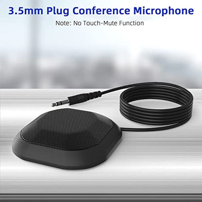 Walfront Omnidirectional Desktop Microphone for PC Laptop 3.5mm Jack 3 Meters Pickup Distance Portable Mini Mic for Business Conference - size: 3.5mm Plug, style: 3.5mm Plug