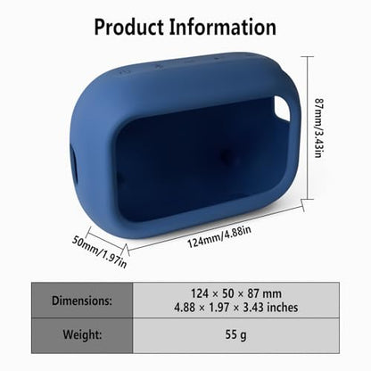 Geiomoo Silicone Case for Anker Select 4 Go Speaker, Protective Portable Scratch Shock Resistant Cover (Navy Blue) - color: Navy Blue