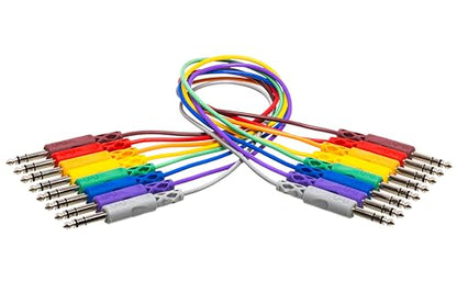 Hosa CSS-890 1/4-inch TRS Male to 1/4-inch TRS Male Patch Cable 8-Pack - 3 Foot