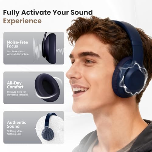 Studio Pro Headphone Ear Pads, Replacement Earpads/Cushions for Beats Studio Pro, with Premium Protein Leather, Resilient Memory Foam, Added Thickness - color: Navy