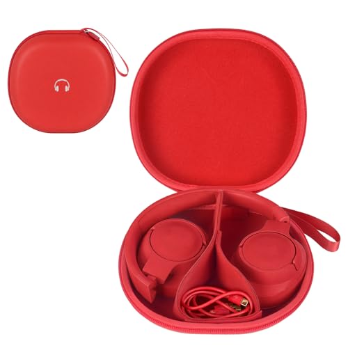 Comecase Headphone Case for JBL Tune 770NC，for JBL Live, 770NC, 660NC, 650B | Adjustable Divider, Cable Space and Carry Handle for Commuting, Gym and Travel, Students and Music Lovers, Case Only - Red - color: Red