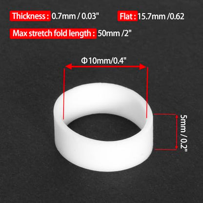 200 PCS Cord Organizer, Silicone Rubber Bands Rings, Cable Straps Organizer Management, USB Holder Earphone Winder Wrapping, 10mm Diameter - size: 10mm Diameter