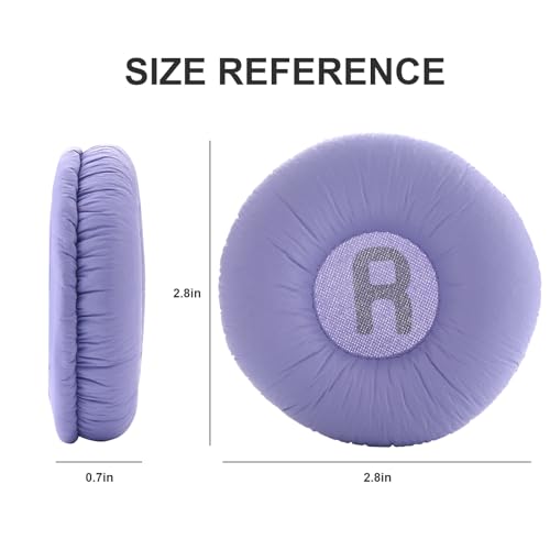 Tune 600 Ear Pads Replacement Ear Cushions Compatible with JBL Tune 600BTNC T500BT T510BT Tune 500 T450BT JR300 JR300BT Headphones High-Density Memory Foam Earpads Earmuffs Ear Cups Cover (Purple) - color: Purple