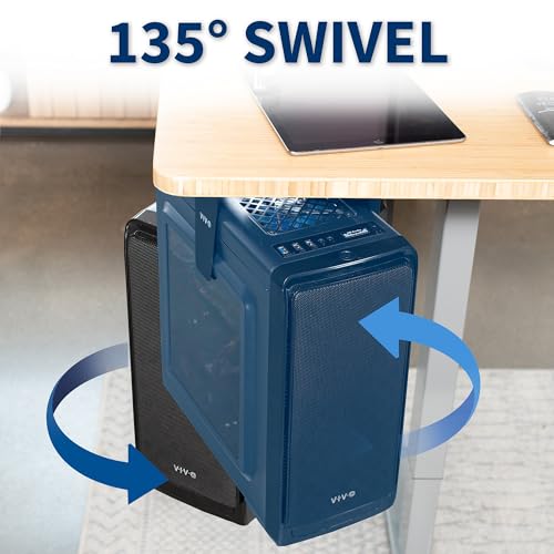 VIVO Under Desk and Wall Office PC Mount w/Swivel - size: Mid Towers